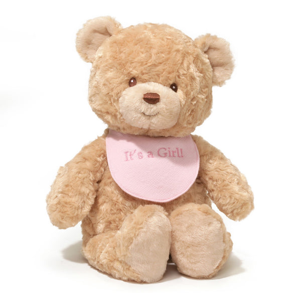 Baby Gund - It's a Girl Bib Bear - 15"