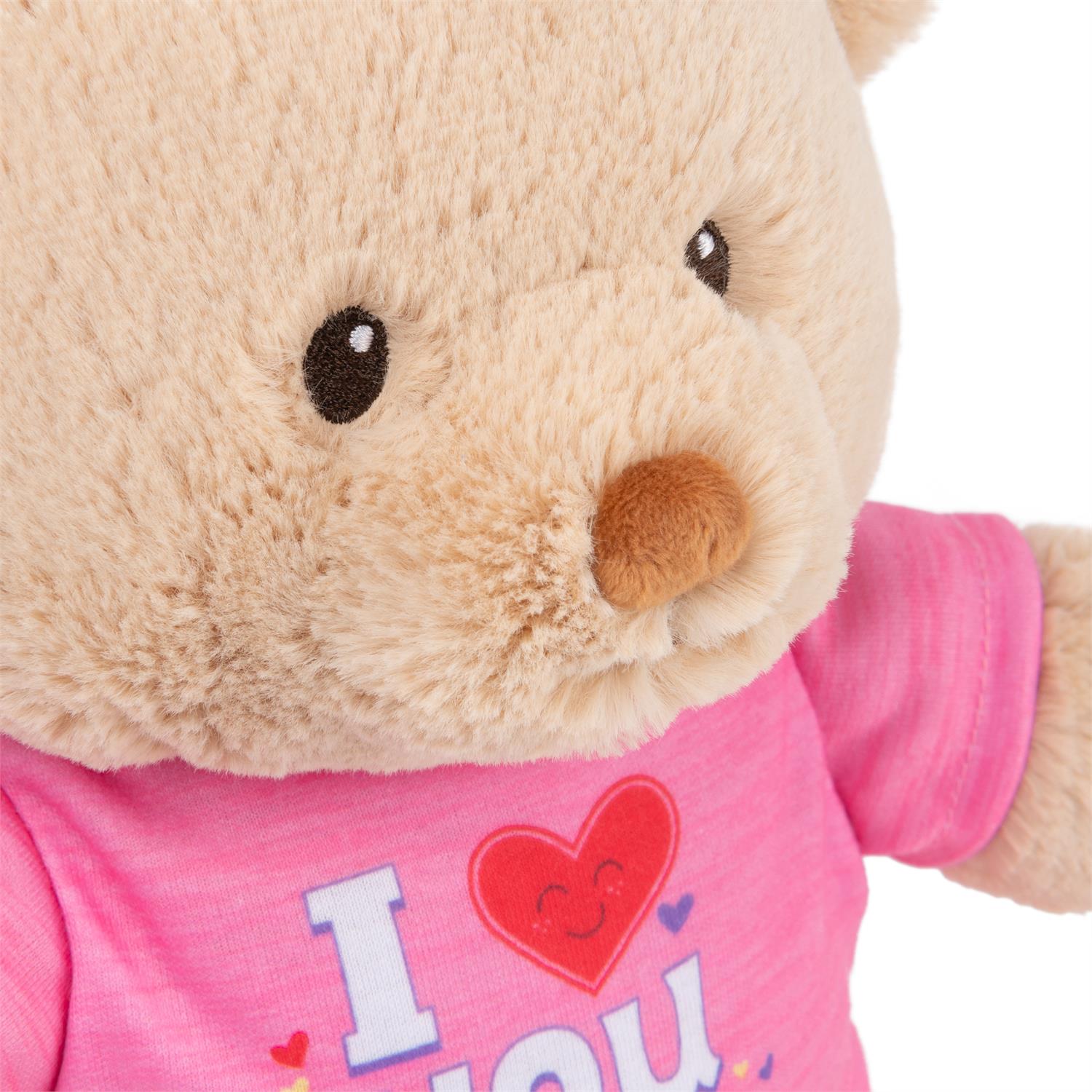 Gund - I Love You T-shirt Bear - Pink - 12"