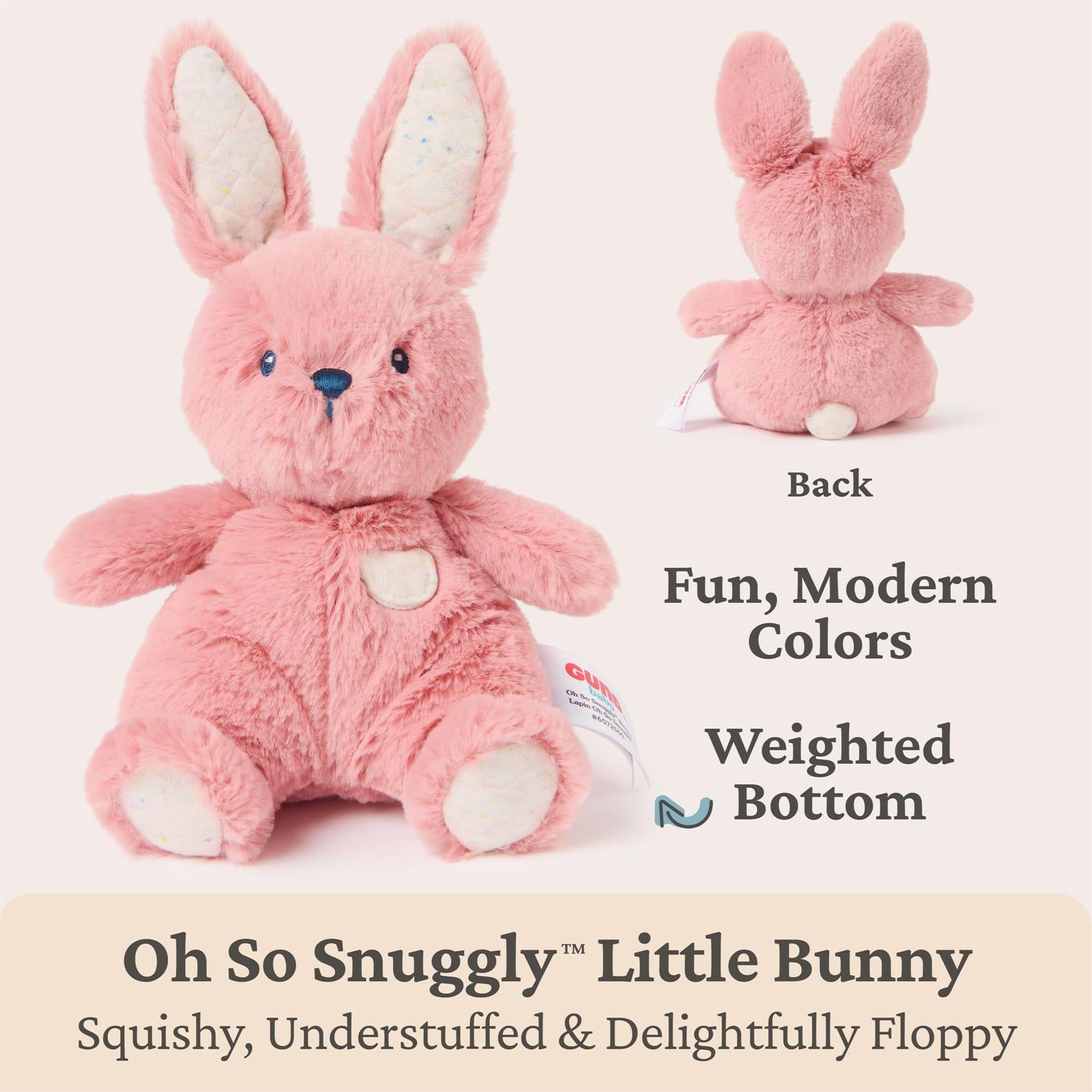 Gund - Oh So Snuggly Littles - Bunny - 7"