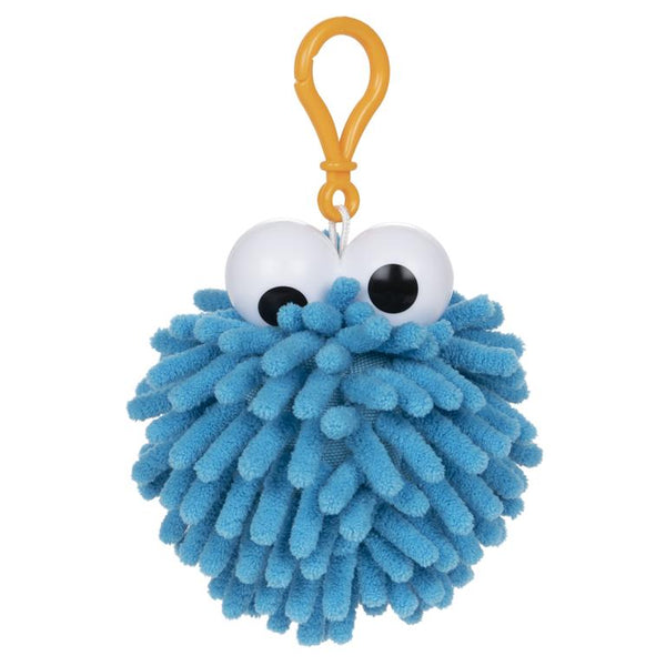 Gund - Sesame Street - Cookie Monster Fuzzy Pom Backpack Clip - 2.5"