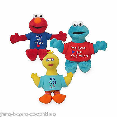 Gund - Sesame Street - Hugs & Kisses Beanbags - 6"